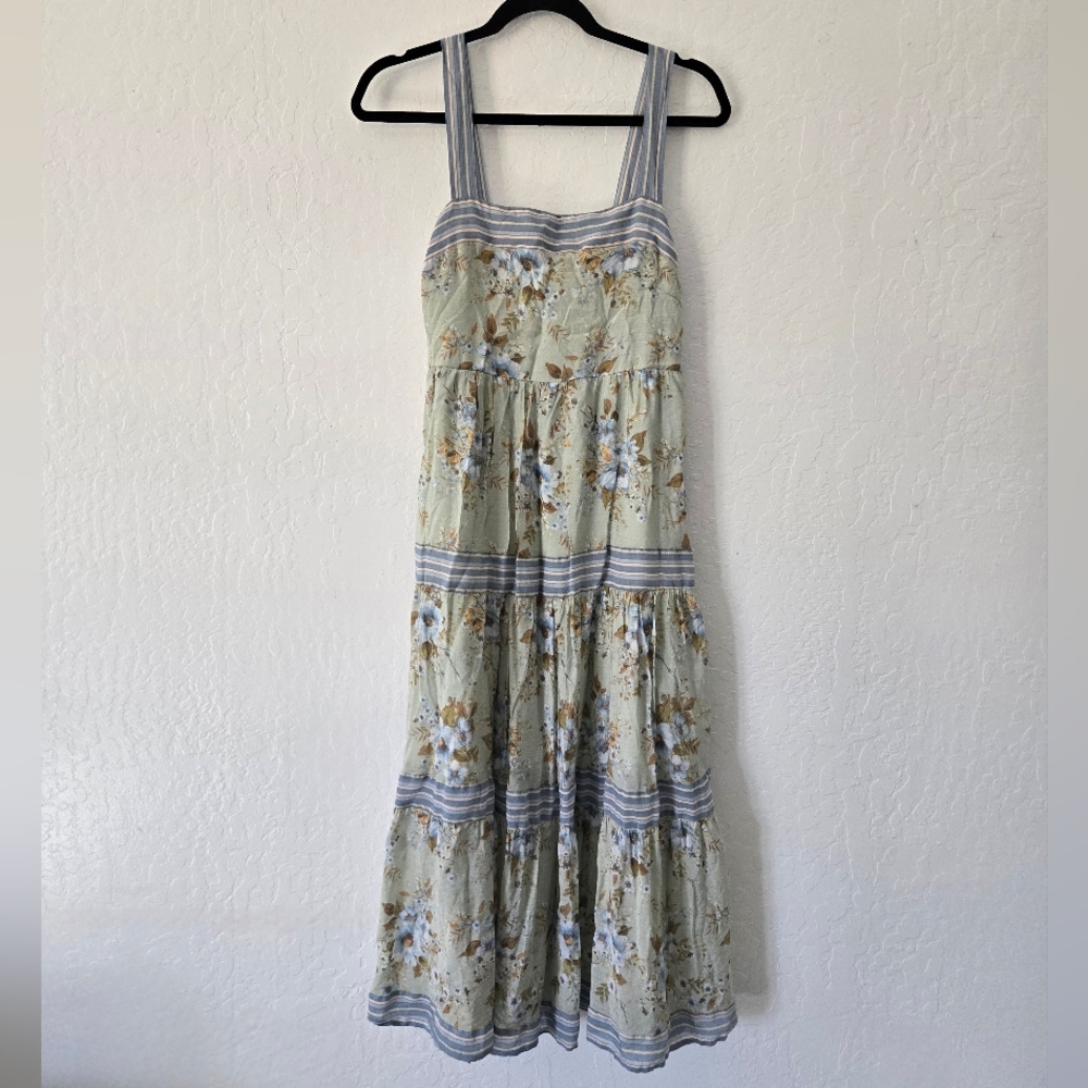 Floral Striped Maxi Dress